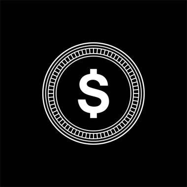 Dolar Simgesi Sembolü, USD işareti. Vektör İllüstrasyonu