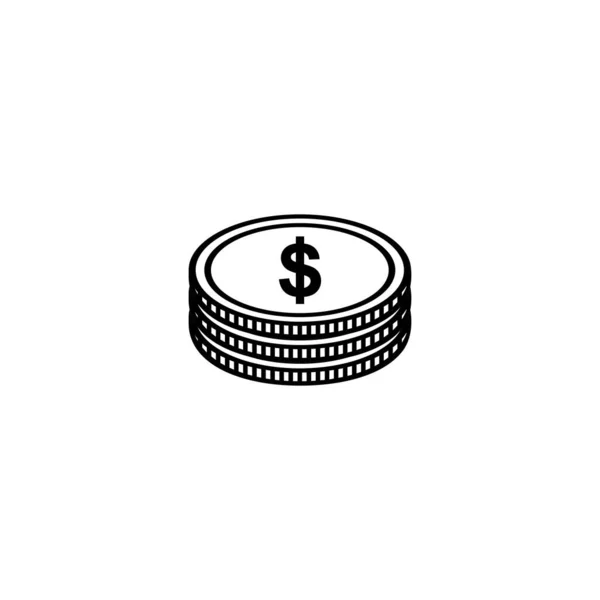 Simbolo Icona Dollaro Usd Sign Illustrazione Vettoriale — Vettoriale Stock