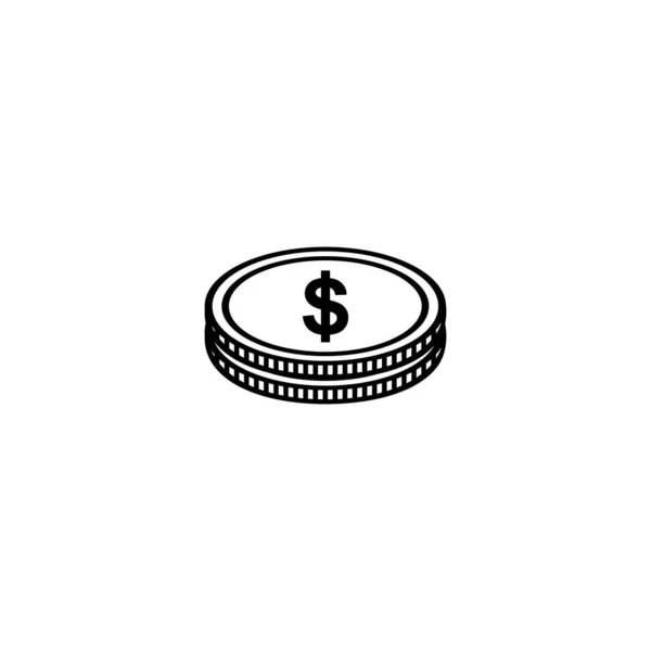 Simbol Ikon Dollar Tanda Tangan Usd Ilustrasi Vektor - Stok Vektor