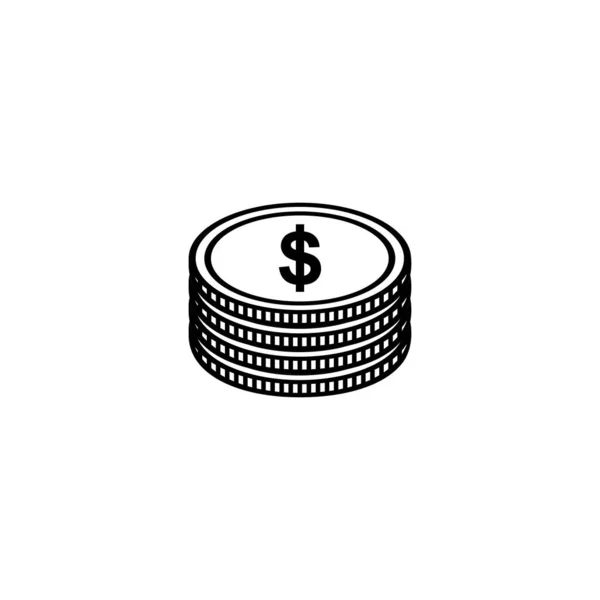 Simbolo Icona Dollaro Usd Sign Illustrazione Vettoriale — Vettoriale Stock