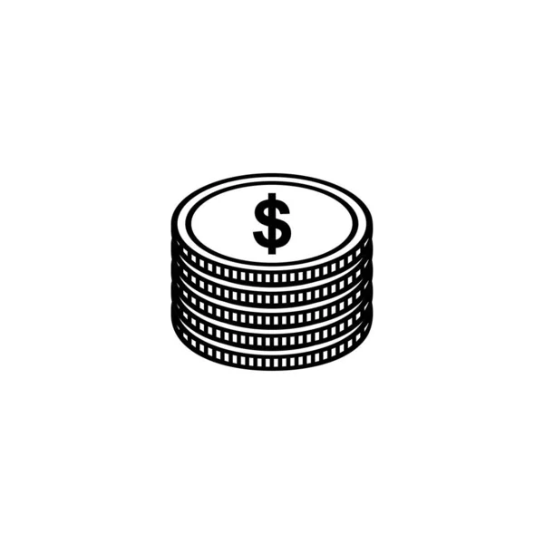 Symbol Dolarové Ikony Znak Usd Vektorová Ilustrace — Stockový vektor