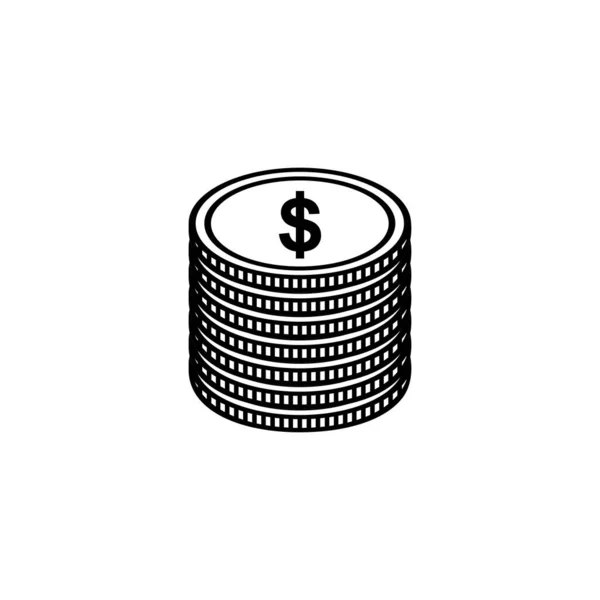 Símbolo Del Icono Del Dólar Signo Del Usd Ilustración Vectorial — Archivo Imágenes Vectoriales