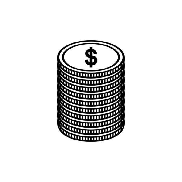 Dollar Icon Symbool Usd Teken Vector Illustratie — Stockvector