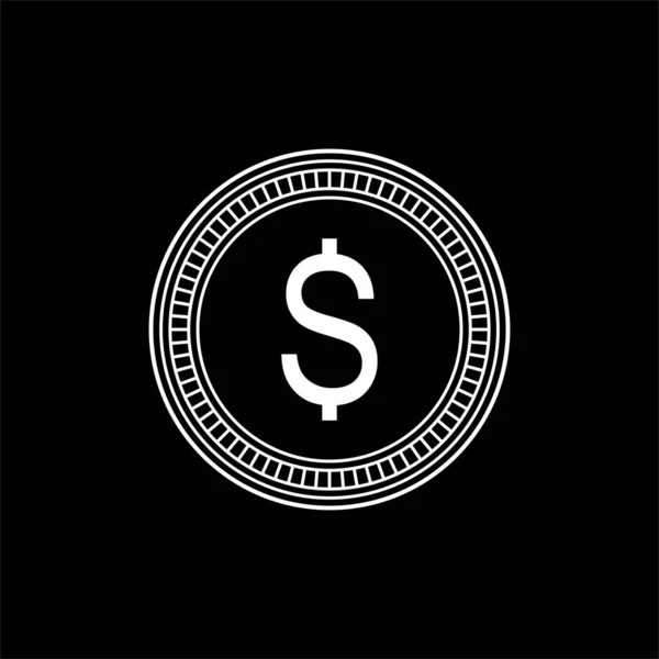 Dollar Symbol Usd Zeichen Vektorillustration — Stockvektor