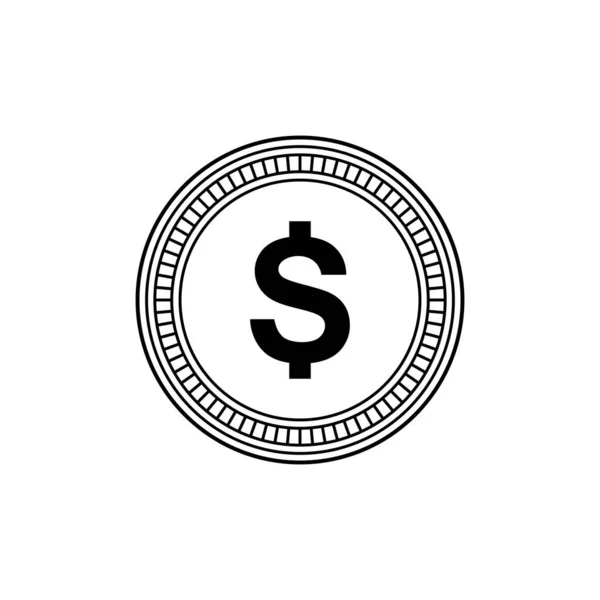 Símbolo Ícone Dólar Sinal Usd Ilustração Vetorial — Vetor de Stock