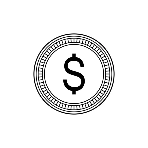 Symbole Icône Dollar Signe Usd Illustration Vectorielle — Image vectorielle