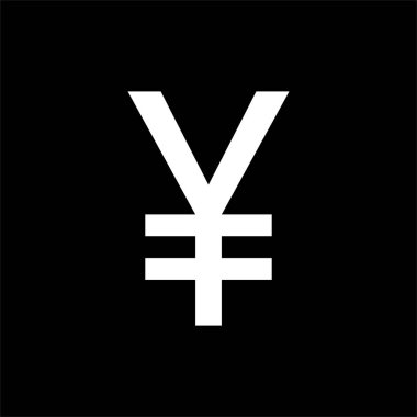 Japon Para Birimi, Yen Simgesi, JPY İşareti. Vektör İllüstrasyonu