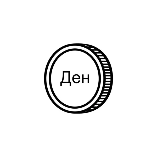 Macédoine Icône Monnaie Symbole Macédoine Denar Signe Mkd Illustration Vectorielle — Image vectorielle