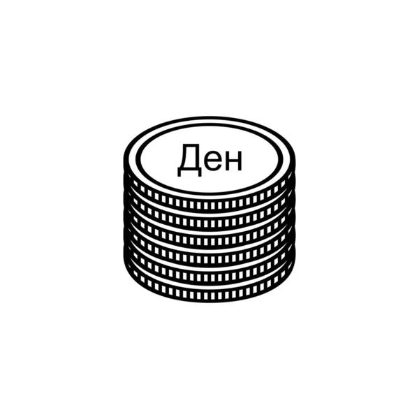 Makedonien Valuta Ikonsymbol Makedonska Denar Mkd Tecken Vektor Illustration — Stock vektor