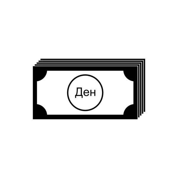 Makedonský Symbol Měny Makedonský Denar Znak Mkd Vektorová Ilustrace — Stockový vektor