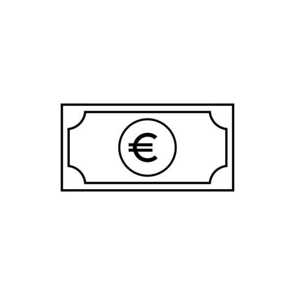 Simbolo Icona Valuta Euro Segno Euro Illustrazione Vettoriale — Vettoriale Stock