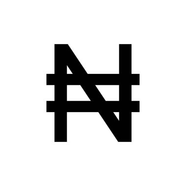 Nijerya Para Birimi Sembolü, Nijerya Naira Icon, NGN İşareti. Vektör İllüstrasyonu