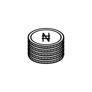 Nijerya Para Birimi Sembolü, Nijerya Naira Icon, NGN İşareti. Vektör İllüstrasyonu