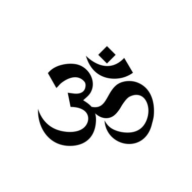 Om is the prime symbol of Hinduism. Om (or Aum) Symbol, Hindu Iconography, Hinduism Sign. Vector Illustration