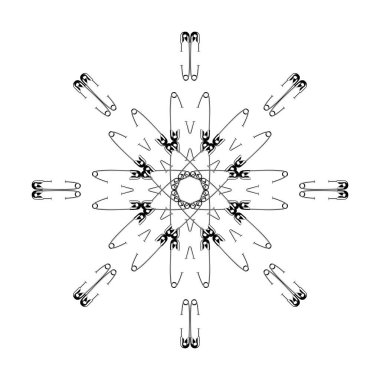 Dekorasyon, Süsleme, Logo, Web Sitesi, Sanat Resimleri veya Grafik Tasarım Elemanından Yapılan Sanatsal Çember Şekli. Vektör İllüstrasyonu 