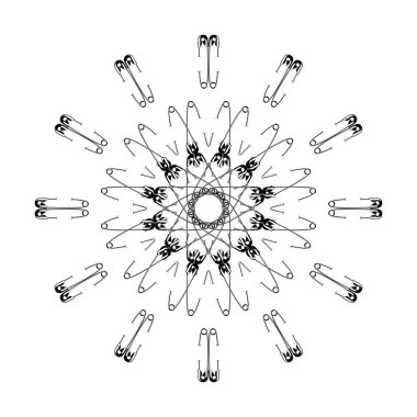 Dekorasyon, Süsleme, Logo, Web Sitesi, Sanat Resimleri veya Grafik Tasarım Elemanından Yapılan Sanatsal Çember Şekli. Vektör İllüstrasyonu 