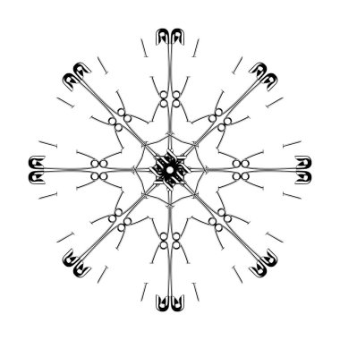 Dekorasyon, Süsleme, Logo, Web Sitesi, Sanat Resimleri veya Grafik Tasarım Elemanından Yapılan Sanatsal Çember Şekli. Vektör İllüstrasyonu 