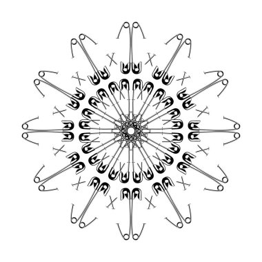Dekorasyon, Süsleme, Logo, Web Sitesi, Sanat Resimleri veya Grafik Tasarım Elemanından Yapılan Sanatsal Çember Şekli. Vektör İllüstrasyonu 