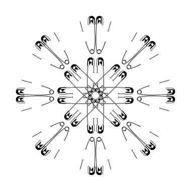 Dekorasyon, Süsleme, Logo, Web Sitesi, Sanat Resimleri veya Grafik Tasarım Elemanından Yapılan Sanatsal Çember Şekli. Vektör İllüstrasyonu 