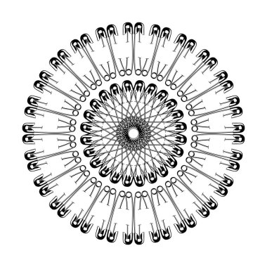 Dekorasyon, Süsleme, Logo, Web Sitesi, Sanat Resimleri veya Grafik Tasarım Elemanından Yapılan Sanatsal Çember Şekli. Vektör İllüstrasyonu 