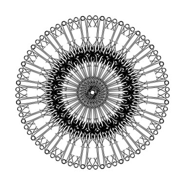Dekorasyon, Süsleme, Logo, Web Sitesi, Sanat Resimleri veya Grafik Tasarım Elemanından Yapılan Sanatsal Çember Şekli. Vektör İllüstrasyonu 
