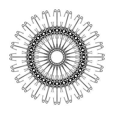 Dekorasyon, Süsleme, Logo, Web Sitesi, Sanat Resimleri veya Grafik Tasarım Elemanından Yapılan Sanatsal Çember Şekli. Vektör İllüstrasyonu 