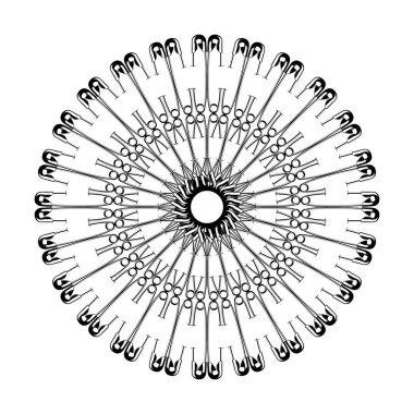 Dekorasyon, Süsleme, Logo, Web Sitesi, Sanat Resimleri veya Grafik Tasarım Elemanından Yapılan Sanatsal Çember Şekli. Vektör İllüstrasyonu 