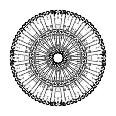Dekorasyon, Süsleme, Logo, Web Sitesi, Sanat Resimleri veya Grafik Tasarım Elemanından Yapılan Sanatsal Çember Şekli. Vektör İllüstrasyonu 
