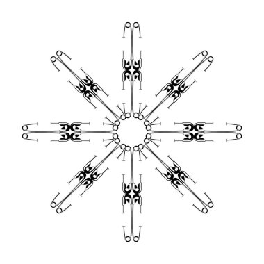 Dekorasyon, Süsleme, Logo, Web Sitesi, Sanat Resimleri veya Grafik Tasarım Elemanından Yapılan Sanatsal Çember Şekli. Vektör İllüstrasyonu 