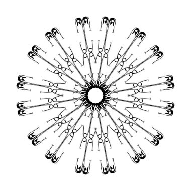 Dekorasyon, Süsleme, Logo, Web Sitesi, Sanat Resimleri veya Grafik Tasarım Elemanından Yapılan Sanatsal Çember Şekli. Vektör İllüstrasyonu 