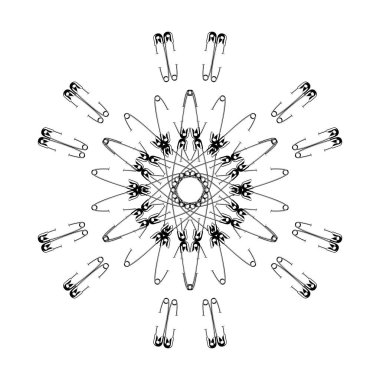 Dekorasyon, Süsleme, Logo, Web Sitesi, Sanat Resimleri veya Grafik Tasarım Elemanından Yapılan Sanatsal Çember Şekli. Vektör İllüstrasyonu 