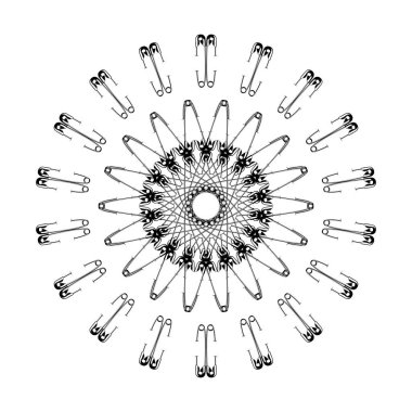 Dekorasyon, Süsleme, Logo, Web Sitesi, Sanat Resimleri veya Grafik Tasarım Elemanından Yapılan Sanatsal Çember Şekli. Vektör İllüstrasyonu 