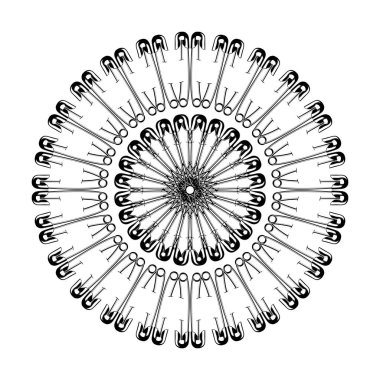 Dekorasyon, Süsleme, Logo, Web Sitesi, Sanat Resimleri veya Grafik Tasarım Elemanından Yapılan Sanatsal Çember Şekli. Vektör İllüstrasyonu 