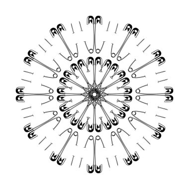 Dekorasyon, Süsleme, Logo, Web Sitesi, Sanat Resimleri veya Grafik Tasarım Elemanından Yapılan Sanatsal Çember Şekli. Vektör İllüstrasyonu 