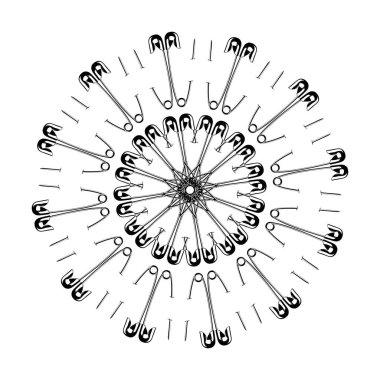 Dekorasyon, Süsleme, Logo, Web Sitesi, Sanat Resimleri veya Grafik Tasarım Elemanından Yapılan Sanatsal Çember Şekli. Vektör İllüstrasyonu 