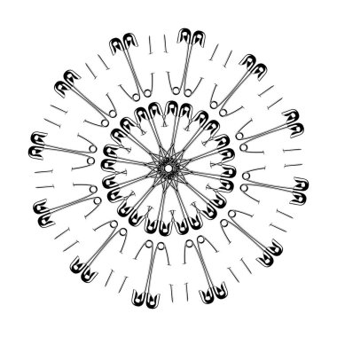 Dekorasyon, Süsleme, Logo, Web Sitesi, Sanat Resimleri veya Grafik Tasarım Elemanından Yapılan Sanatsal Çember Şekli. Vektör İllüstrasyonu 