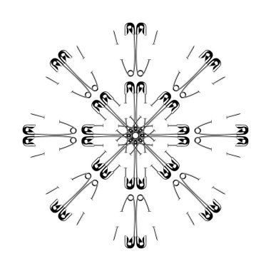 Dekorasyon, Süsleme, Logo, Web Sitesi, Sanat Resimleri veya Grafik Tasarım Elemanından Yapılan Sanatsal Çember Şekli. Vektör İllüstrasyonu 