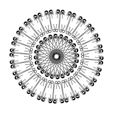 Dekorasyon, Süsleme, Logo, Web Sitesi, Sanat Resimleri veya Grafik Tasarım Elemanından Yapılan Sanatsal Çember Şekli. Vektör İllüstrasyonu 
