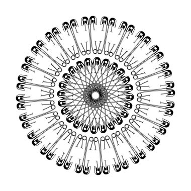 Dekorasyon, Süsleme, Logo, Web Sitesi, Sanat Resimleri veya Grafik Tasarım Elemanından Yapılan Sanatsal Çember Şekli. Vektör İllüstrasyonu 