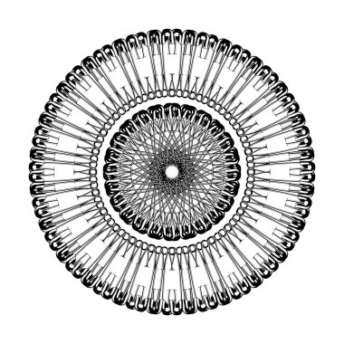 Dekorasyon, Süsleme, Logo, Web Sitesi, Sanat Resimleri veya Grafik Tasarım Elemanından Yapılan Sanatsal Çember Şekli. Vektör İllüstrasyonu 