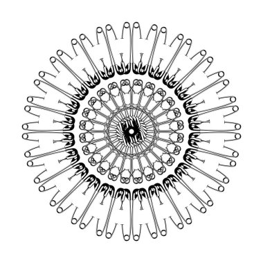 Dekorasyon, Süsleme, Logo, Web Sitesi, Sanat Resimleri veya Grafik Tasarım Elemanından Yapılan Sanatsal Çember Şekli. Vektör İllüstrasyonu 