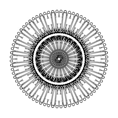 Dekorasyon, Süsleme, Logo, Web Sitesi, Sanat Resimleri veya Grafik Tasarım Elemanından Yapılan Sanatsal Çember Şekli. Vektör İllüstrasyonu 