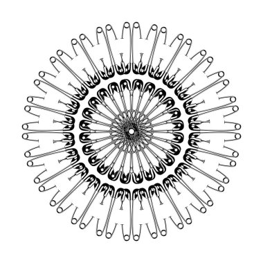 Dekorasyon, Süsleme, Logo, Web Sitesi, Sanat Resimleri veya Grafik Tasarım Elemanından Yapılan Sanatsal Çember Şekli. Vektör İllüstrasyonu 