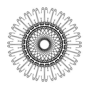 Dekorasyon, Süsleme, Logo, Web Sitesi, Sanat Resimleri veya Grafik Tasarım Elemanından Yapılan Sanatsal Çember Şekli. Vektör İllüstrasyonu 
