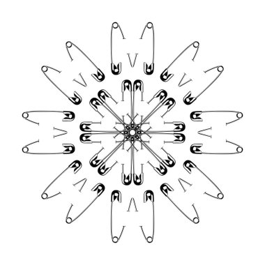 Dekorasyon, Süsleme, Logo, Web Sitesi, Sanat Resimleri veya Grafik Tasarım Elemanından Yapılan Sanatsal Çember Şekli. Vektör İllüstrasyonu 