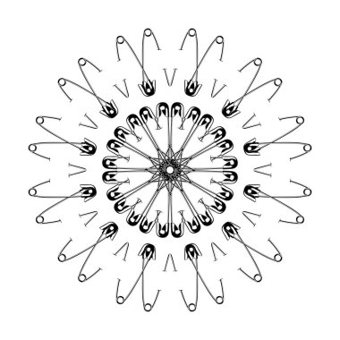 Dekorasyon, Süsleme, Logo, Web Sitesi, Sanat Resimleri veya Grafik Tasarım Elemanından Yapılan Sanatsal Çember Şekli. Vektör İllüstrasyonu 