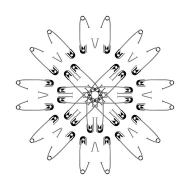 Dekorasyon, Süsleme, Logo, Web Sitesi, Sanat Resimleri veya Grafik Tasarım Elemanından Yapılan Sanatsal Çember Şekli. Vektör İllüstrasyonu 