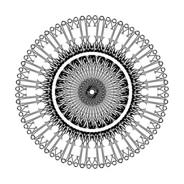 Dekorasyon, Süsleme, Logo, Web Sitesi, Sanat Resimleri veya Grafik Tasarım Elemanından Yapılan Sanatsal Çember Şekli. Vektör İllüstrasyonu 