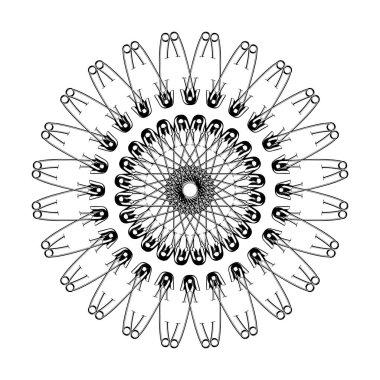 Dekorasyon, Süsleme, Logo, Web Sitesi, Sanat Resimleri veya Grafik Tasarım Elemanından Yapılan Sanatsal Çember Şekli. Vektör İllüstrasyonu 