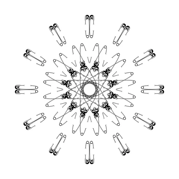 Dekorasyon, Süsleme, Logo, Web Sitesi, Sanat Resimleri veya Grafik Tasarım Elemanından Yapılan Sanatsal Çember Şekli. Vektör İllüstrasyonu 